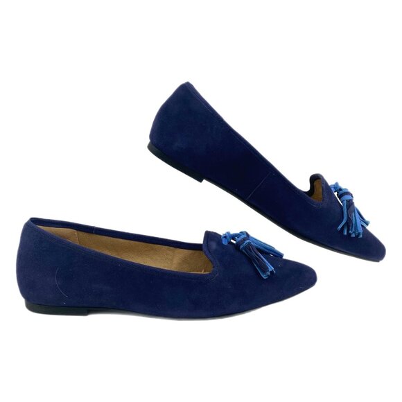 Hush Puppies Blue Suede Tasseled Loafers | New With Tags - Picture 1 of 9